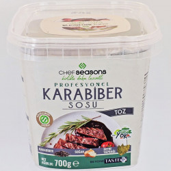 CHEF SEASONS BLACK PEPPER SAUCE POWDER  700g Square Bucket ( 6pcs ) Box